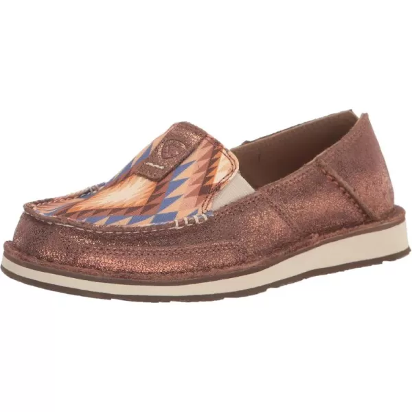 imageARIAT Womens Cruiser Boat ShoeMetallic BronzeAztec Blanket