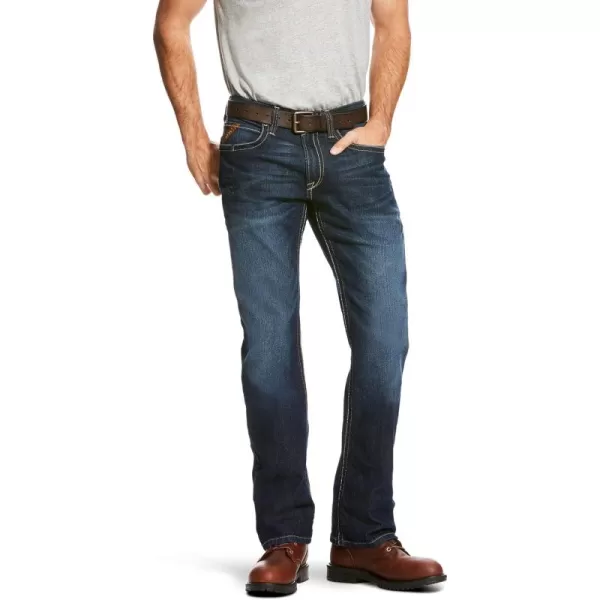 imageAriat Mens Rebar M4 Relaxed DuraStretch Basic Boot Cut JeanMaritime