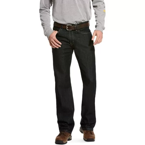 imageAriat Mens Rebar M4 Relaxed DuraStretch Basic Boot Cut JeanRinse