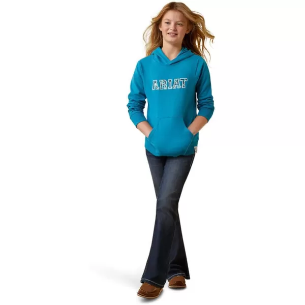 imageARIAT Kids 3d Logo 20 HoodieMosaic Blue