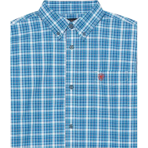 imageARIAT Light Blue Blue Plaid Pro Series Leyton Boys Classic Fit Shirt 10043712Blue