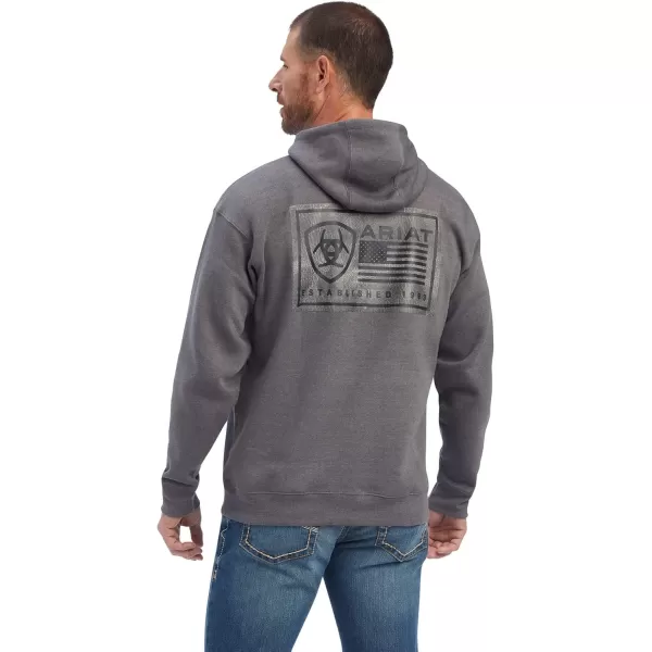 imageAriat Mens Hooded SweatshirtAriat Est Block Charcoal Heather