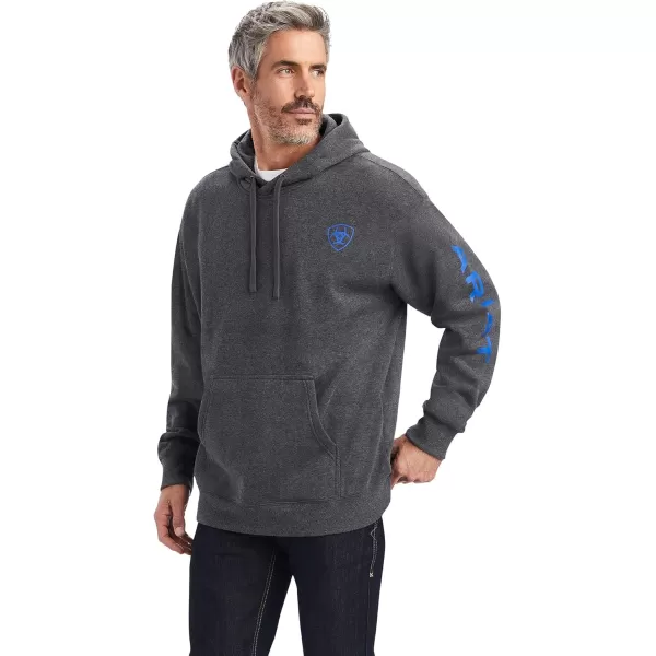 imageAriat Mens Hooded SweatshirtAriat Logo Charcoal Heather
