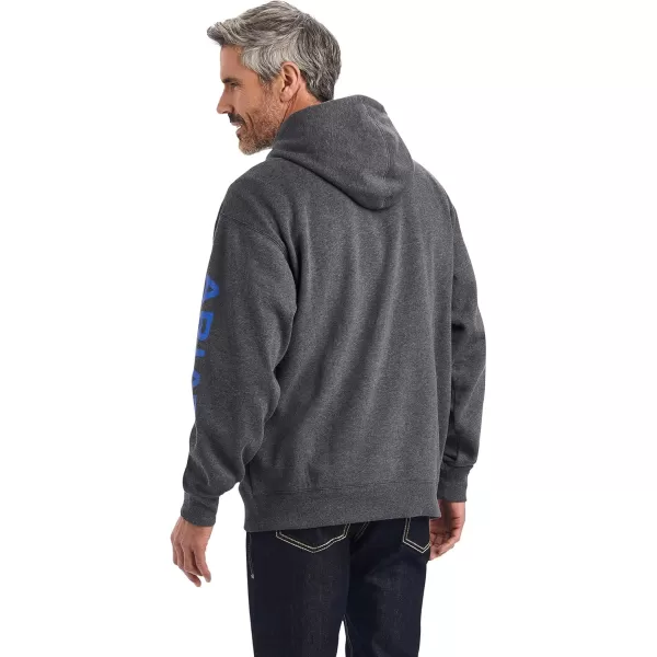 imageAriat Mens Hooded SweatshirtAriat Logo Charcoal Heather