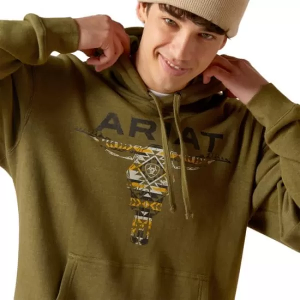 imageAriat Mens Hooded SweatshirtBlanket Skull Peeze Heather