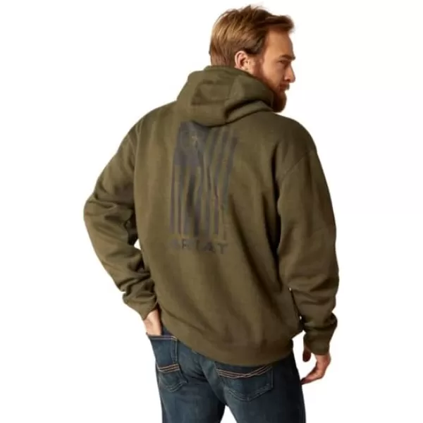imageAriat Mens Hooded SweatshirtFaded Brine Olive Heather