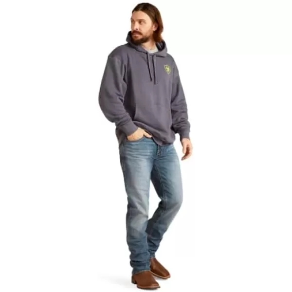 imageAriat Mens Hooded SweatshirtGradient Badge Odyssey Gray Heather