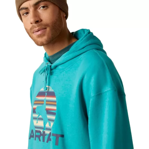 imageAriat Mens Hooded SweatshirtIn Motion Tile Blue