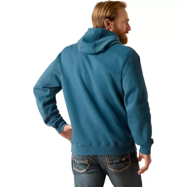imageAriat Mens Hooded SweatshirtLogo Southwest Hydra Heather