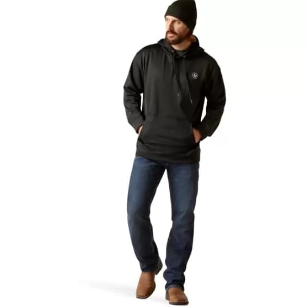 imageAriat Mens Hooded SweatshirtLogo Tek Fleece Black