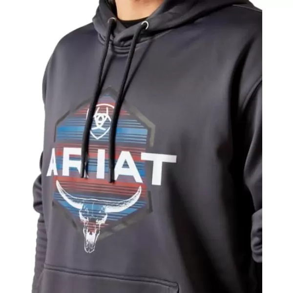 imageAriat Mens Hooded SweatshirtLogo Tek Fleece Odyssey Gray Heather