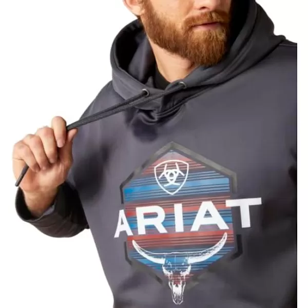imageAriat Mens Hooded SweatshirtLogo Tek Fleece Odyssey Gray Heather