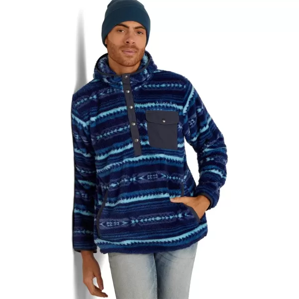 imageAriat Mens Hooded SweatshirtPolar Bear Fleece Blue Depths Serape