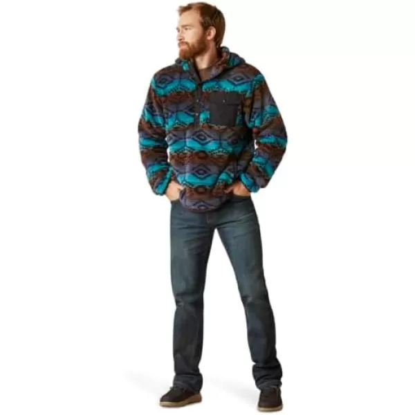 imageAriat Mens Hooded SweatshirtPolar Bear Fleece Enamel Blue Serape