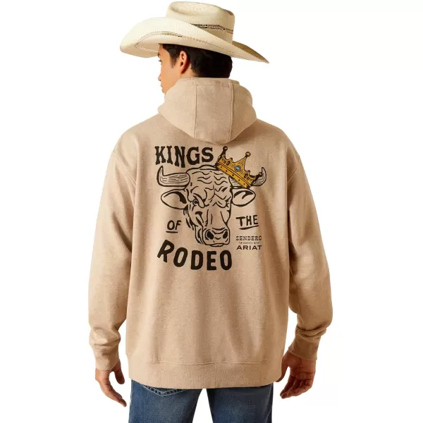 imageAriat Mens Hooded SweatshirtSendero King Cow Offwhite