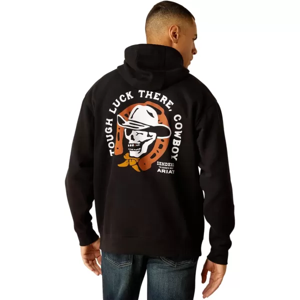 imageAriat Mens Hooded SweatshirtSendero Winking Skull Black