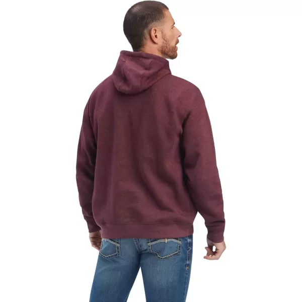 imageAriat Mens Hooded SweatshirtSouthwest Block Malbec Heather