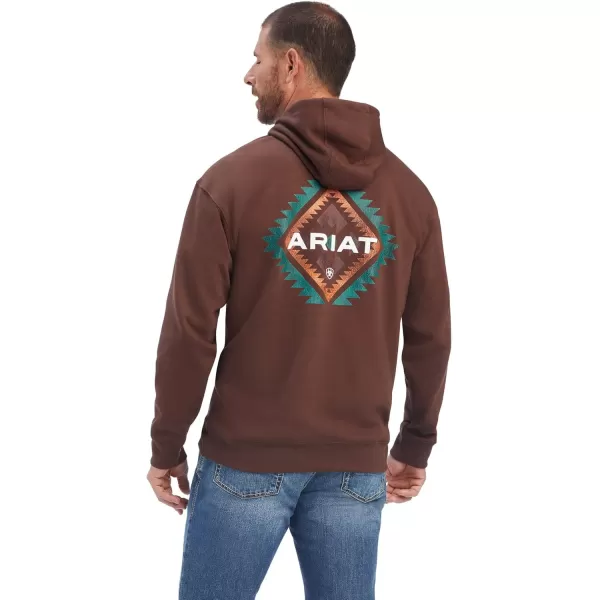 imageAriat Mens Hooded SweatshirtSouthwest Leather Chestnut