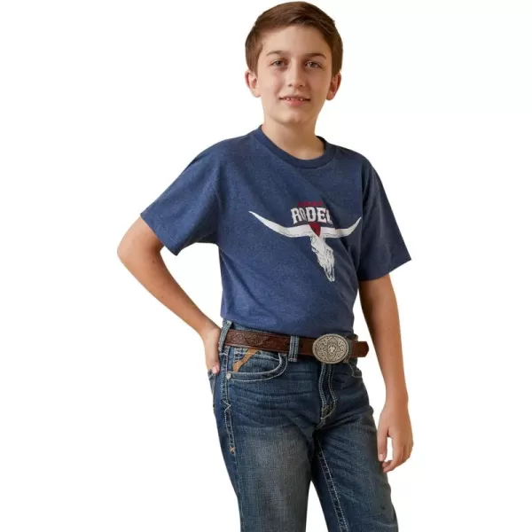 imageARIAT Boys Rodeo Skull TShirtNavy Heather