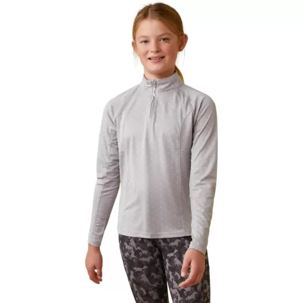 imageARIAT Boys Sunstopper 20 14 Zip BaselayerSilver Sconce Dot