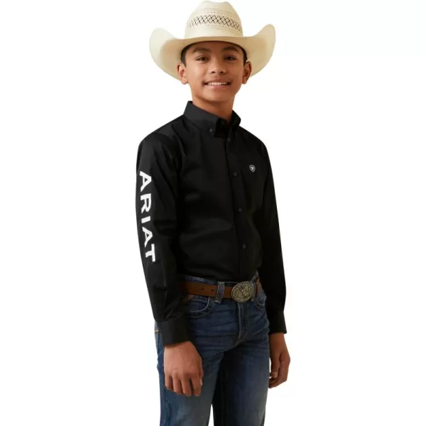 imageARIAT Boys Team Logo Twill Classic Fit ShirtBlackWhite