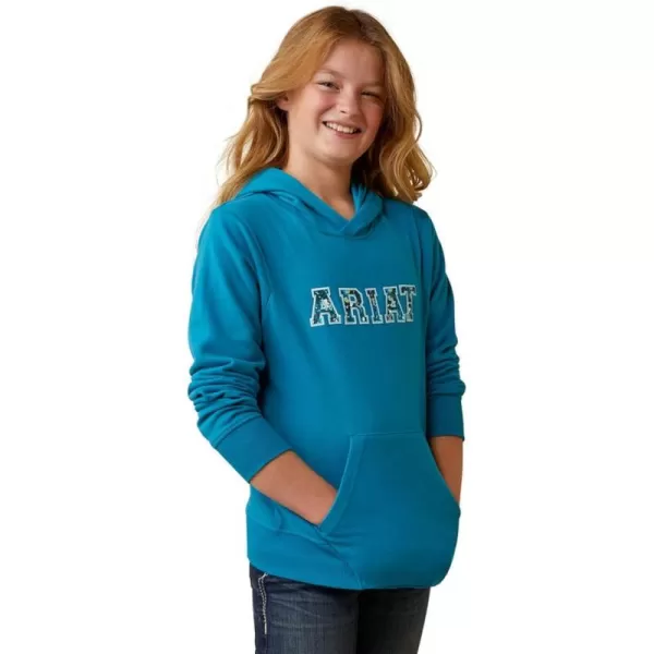 imageARIAT Kids 3d Logo 20 HoodieMosaic Blue