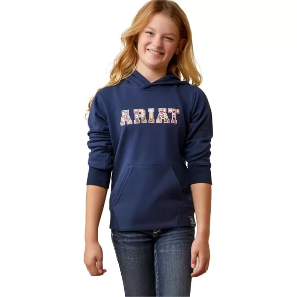 imageARIAT Kids 3d Logo 20 HoodieNavyRed