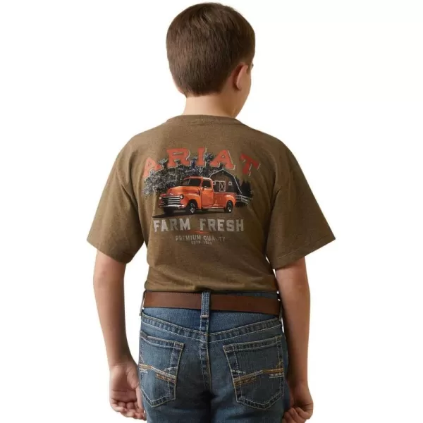 imageARIAT Mocha Heather Farm Truck Kids TShirt 10044751