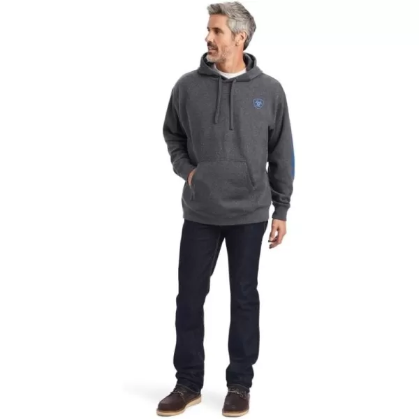 imageAriat Mens Hooded SweatshirtAriat Logo Charcoal Heather