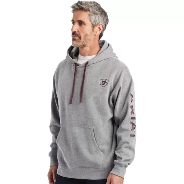 imageAriat Mens Hooded SweatshirtAriat Logo Heather Grey
