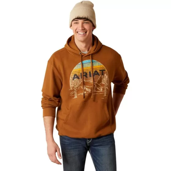 imageAriat Mens Hooded SweatshirtDesert Sunrise Chestnut Horse