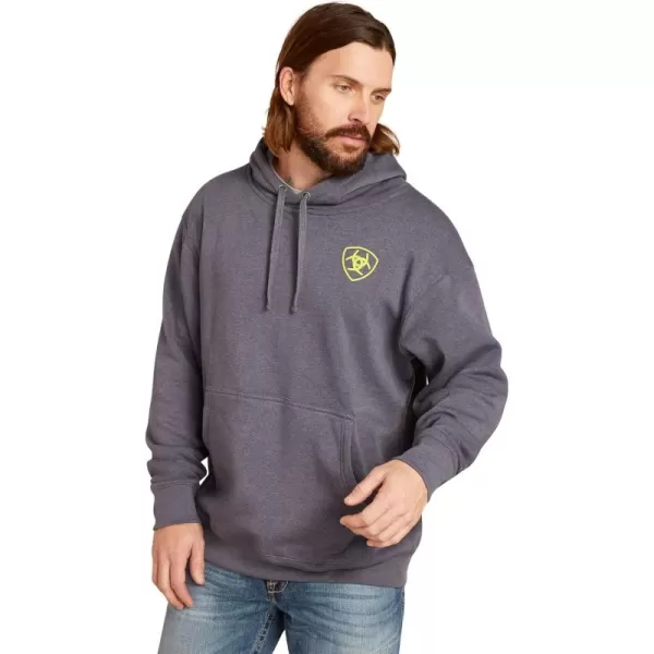 imageAriat Mens Hooded SweatshirtGradient Badge Odyssey Gray Heather