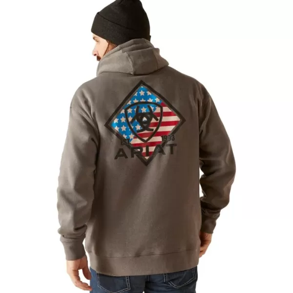 imageAriat Mens Hooded SweatshirtTriangle Pride Grey Heather