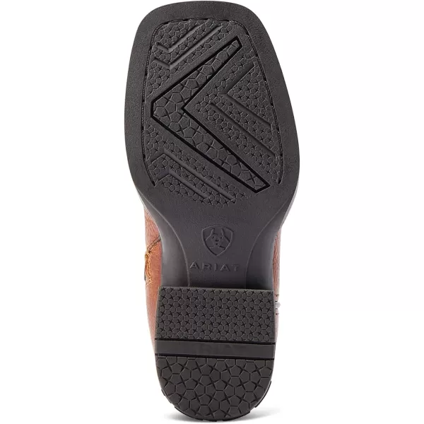 imageARIAT UnisexChild Round Up Wide Square Toe Easy Fit Western BootSpiced Cider