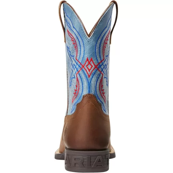 imageAriat Kids Double Kicker Western BootDistressed BrownStone Blue