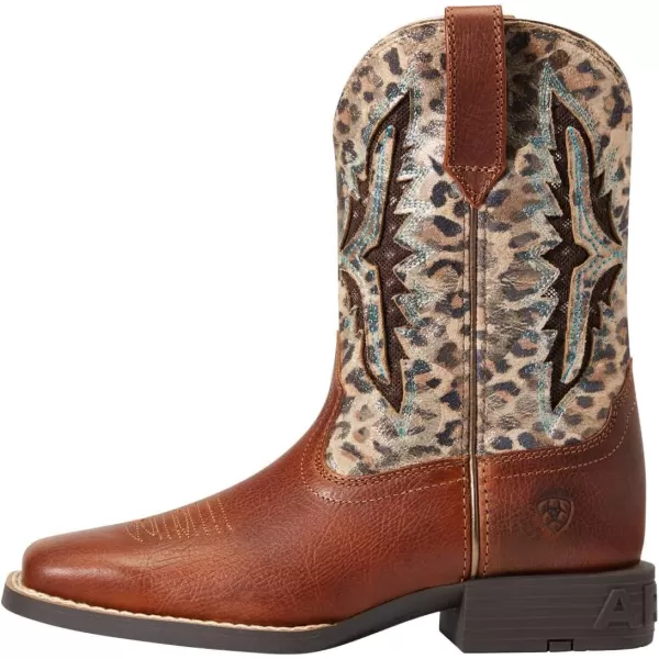 imageAriat Kids Koel Venttek Western BootSpiced CiderMetallic Leopard