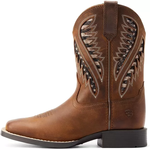 imageAriat Kids Quickdraw Venttek Western BootDistressed Tan