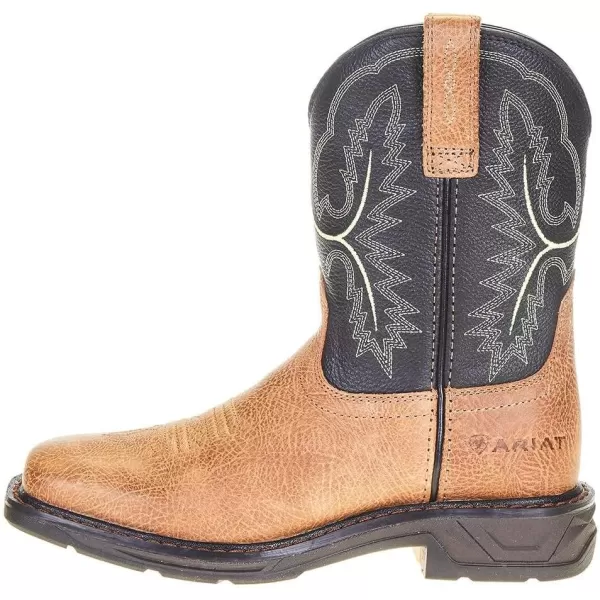 imageAriat Kids Workhog Xt Wide Square Toe BootBrahma BrownDragon Fruit