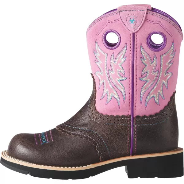 imageAriat Unisex Kids Fatbaby Cowgirl Western BootPowder BrownWestern Brown