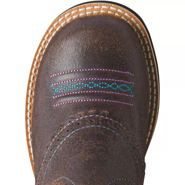 imageAriat Unisex Kids Fatbaby Cowgirl Western BootPowder BrownWestern Brown