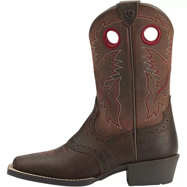 imageAriat Unisex Kids Heritage Roughstock Western BootBrown Oiled Rowdy