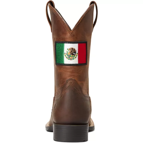 imageAriat Unisex Kids Orgullo Mexicano II Western BootDistressed Brown