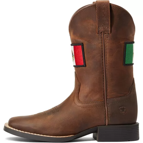 imageAriat Unisex Kids Orgullo Mexicano II Western BootDistressed Brown
