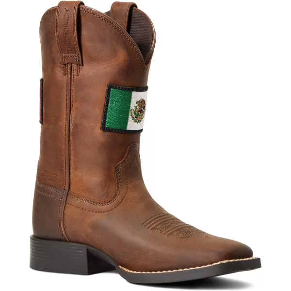 imageAriat Unisex Kids Orgullo Mexicano II Western BootDistressed Brown