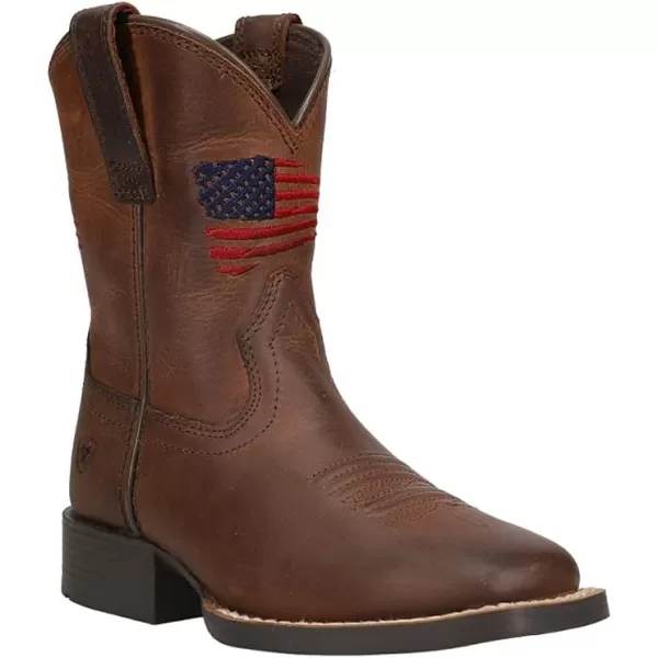 imageAriat Unisex Kids Patriot II Western BootDistressed Brown