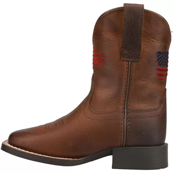 imageAriat Unisex Kids Patriot II Western BootDistressed Brown