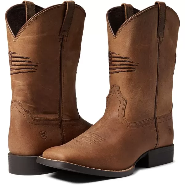 imageAriat Unisex Kids Patriot II Western BootHomestead Brown