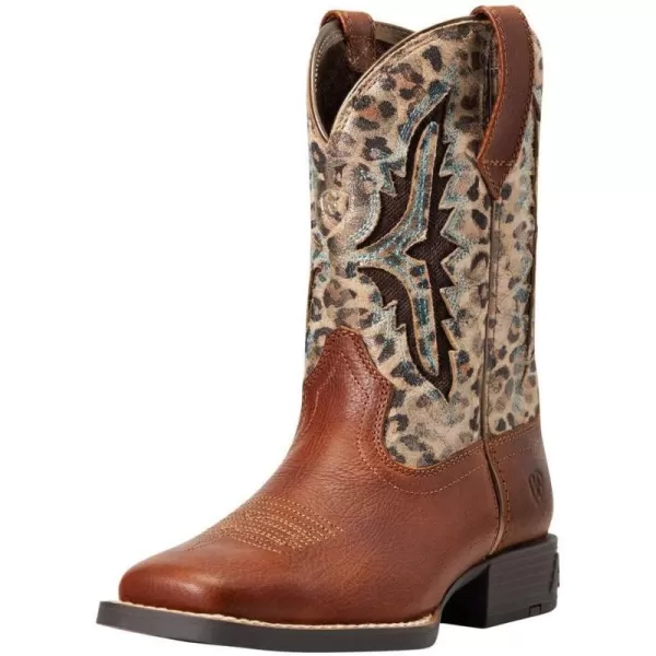 imageAriat Kids Koel Venttek Western BootSpiced CiderMetallic Leopard