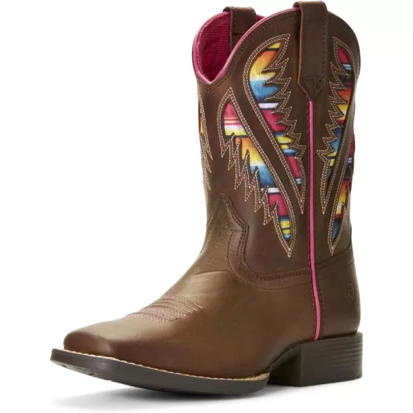 imageAriat Kids Quickdraw Venttek Western BootDistressed BrownSerape