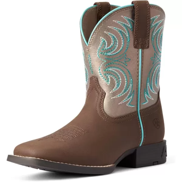 imageAriat Kids Youth Storm Western BootRich ClayMetallic Bronze